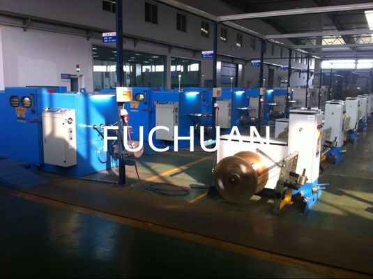 Χάλκινο σύρμα Double Twist Bunching Machine Multiple Drawing Bobbins Active Pay Off